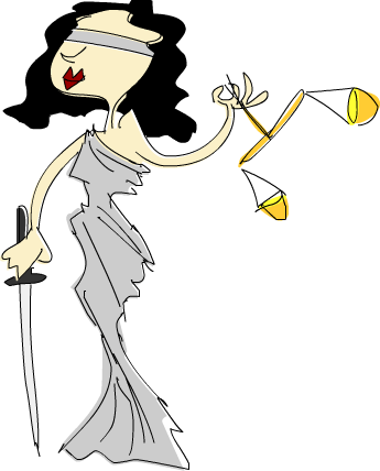 justice is blind, but so is my dog